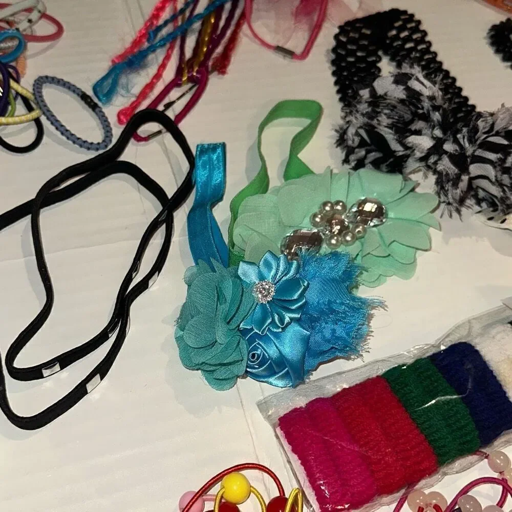 Mixed Lot Of Multicolor Hair Accessories Set 100+ Pieces Girls Multi-sizes